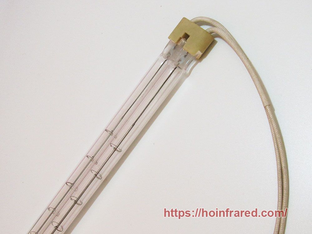 Double hole infrared heating tube