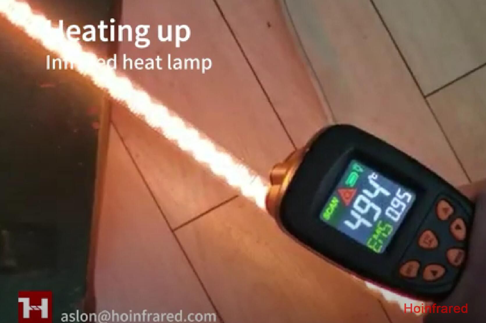 Hoinfrared heat lamp heating up