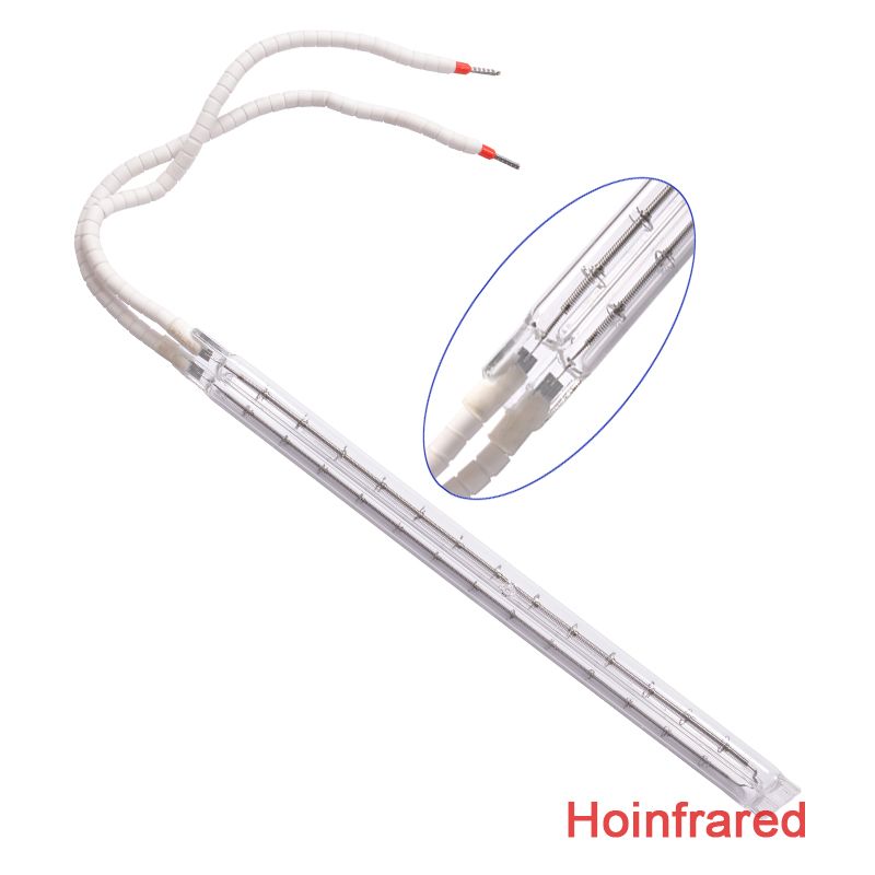 Φ11x23mm 1500mm 220-480V 3000W Half-coated white double-tube Ceramic bead cable tube infrared lamp  