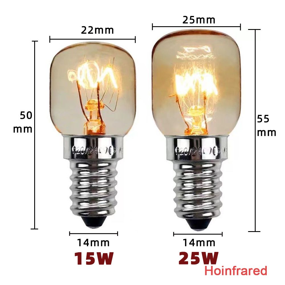 Small Screw E14 220V-240V 15W25W 300℃High-temperature resistant oven bulb